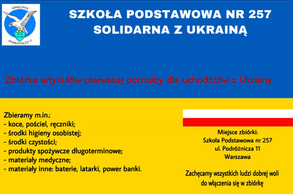 Szkoła solidarna z Ukrainą