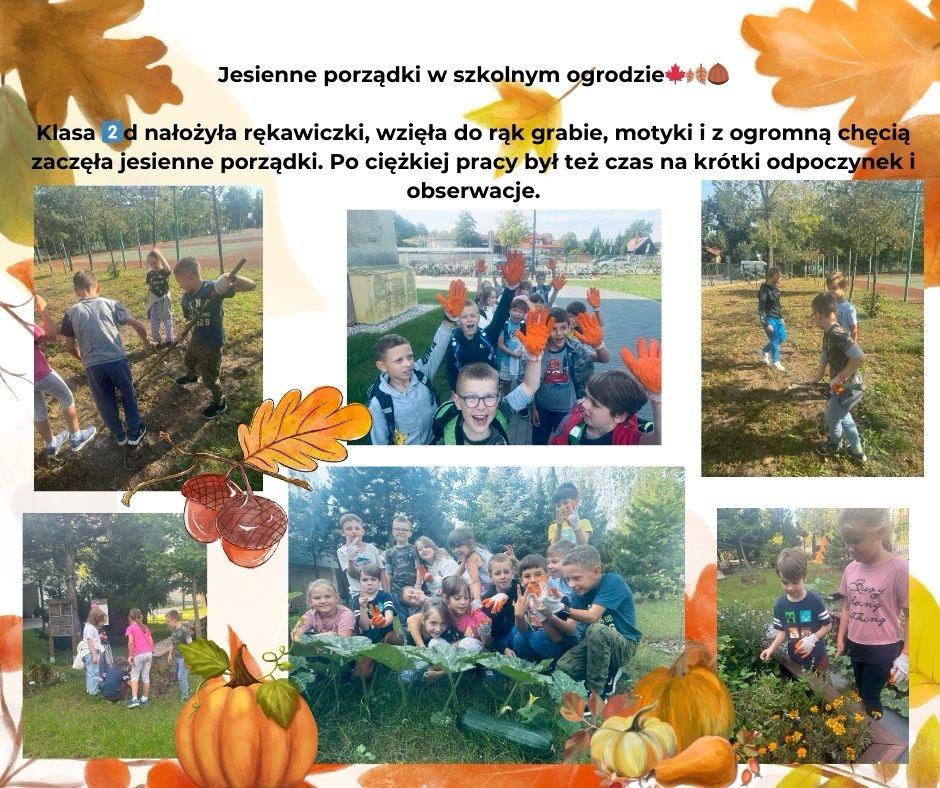 Jesienne porządki w szkolnym ogrodzie
